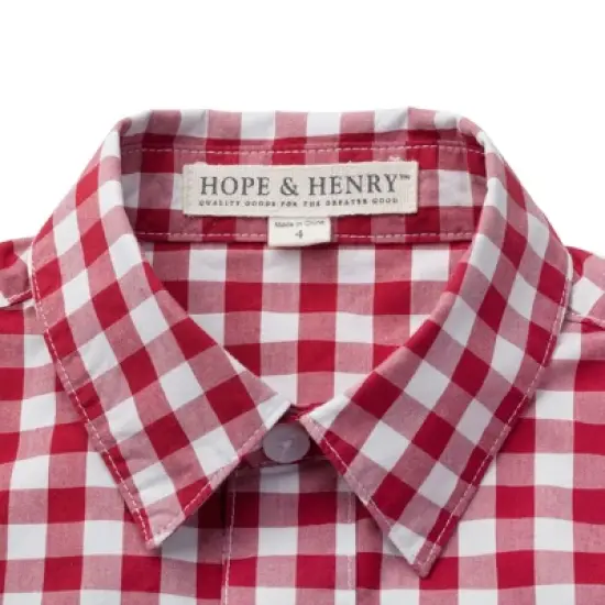 Hope & Henry Boys' Poplin Button Down Shirt, Kids image {1}