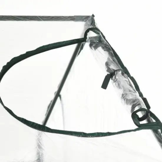 Outsunny 71'' x 39'' x 66'' Walk In Greenhouse Portable Hot House for Plants with Zippered Door and Top Window for Outdoor, Garden, Patio, PVC Cover image {5}