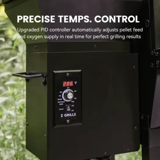 ZPG-10002B2E Wood Pellet Grill BBQ Smoker with Cover: Automated Feed, 1060 sq in - Z Grills image {1}