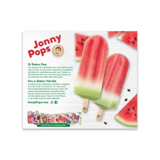 JonnyPops Watermelon Frozen Water Pop - 14.8oz image {2}