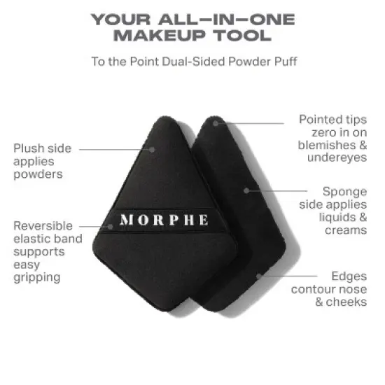 Morphe To the Point Dual-Sided Powder Puff - Ulta Beauty image {3}