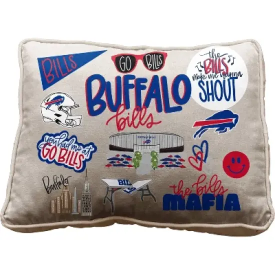 NFL Buffalo Bills Loco Fan Canvas Decor Throw Pillow image {3}