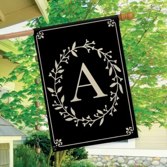 Briarwood Lane Classic Monogram Letter A House Flag Double-Sided 28" x 40" image {2}