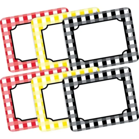 2pk 45ea Buffalo Plaid Remember Me! Self-Adhesive Name Tag Labels - Barker Creek: Teacher Supplies, School Desk Tags image {5}