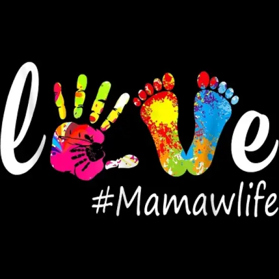 Men's Design By Humans Love Hands and Feet #Mamawlife By Chos Tank Top image {1}