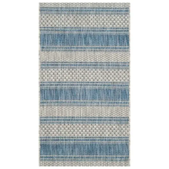 Clara Outdoor Rug Gray/Navy - Safavieh image {2}
