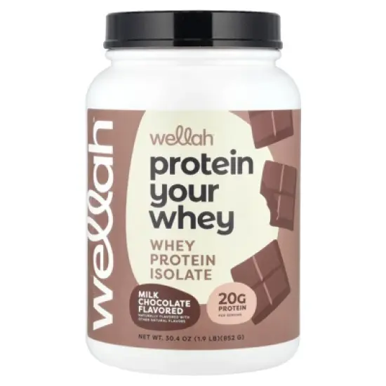 Wellah Protein Your Whey, Whey Protein Isolate, Milk Chocolate, 1.9 lb (852 g) image {3}