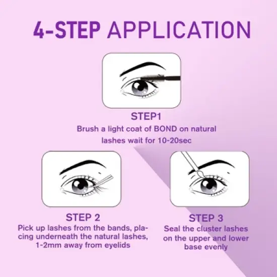 VEYESBEAUTY Luxebold Lash Clusters Eyelash Extensions Thin & Invisible Band DIY Individual False Eyelashes Dramatic Lash Tray 8-16mm Mixed Length image {4}