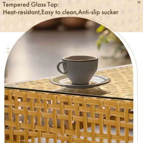 Karl Home Patio 7-Piece PE Wicker Sectional Conversation Set image {4}