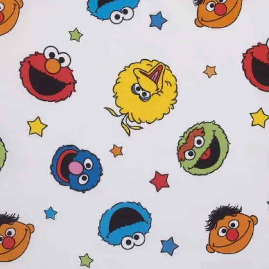 NoJo Sesame Street Come and Play Blue, Green, Red and Yellow, Elmo, Big Bird, Cookie Monster, Grover and Oscar the Grouch Preschool Nap Pad Sheet image {2}