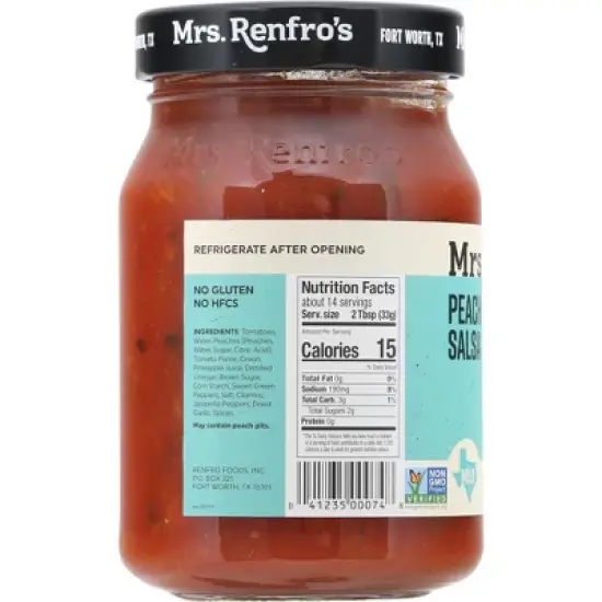 Mrs Renfro Peach Salsa - 6 pack, 16 oz image {3}