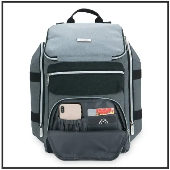 Baby Brezza Changing Station Diaper Bag - Gray image {4}