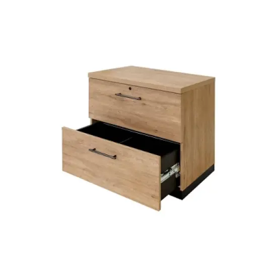 Abbott Contemporary Wood Laminate File Drawer Light Brown - Martin Furniture image {3}