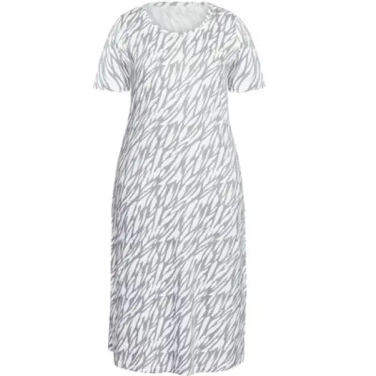 Women's Plus Size Nightdress - grey print | EVANS image {2}