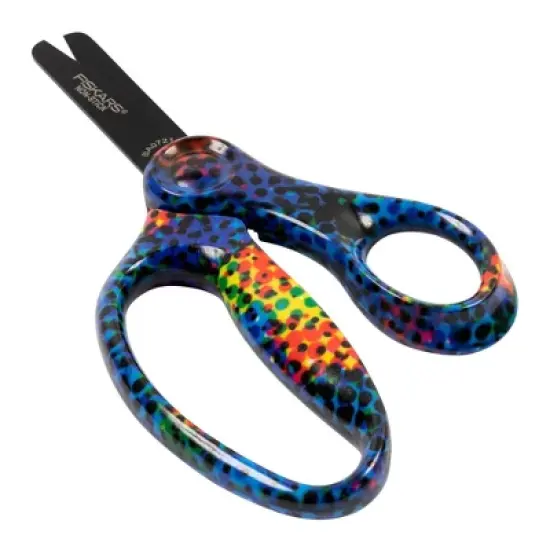 Fiskars 5" Non-Stick Deco Blunt Kids' Scissors: Child-Friendly, Multicolored, Metal & Plastic, Lifetime Warranty image {2}