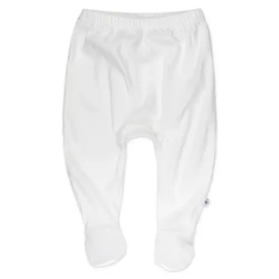 Honest Baby 3pk Footed Harem Pants - White image {1}