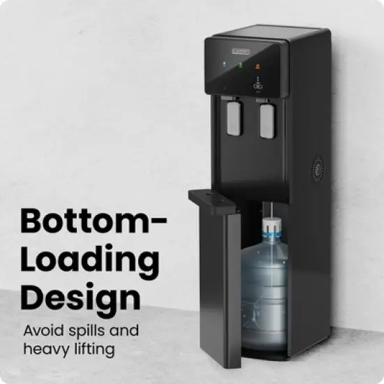 Iceman Ice Maker and Water Dispenser, Bottom-Loading for 1-5 Gallon Bottles - Black image {2}