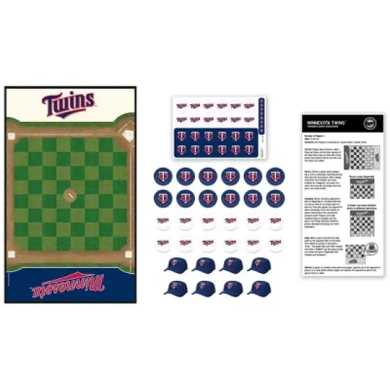 MasterPieces Officially licensed MLB Minnesota Twins Checkers Board Game for Families and Kids ages 6 and Up image {2}