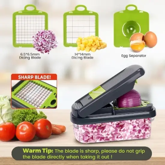 Maison All In One Professional Vegetable Chopper,15-in-1 Multifunctional Food Chopper image {2}