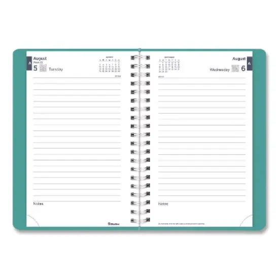 Academic Daily/Monthly Planner, 8 x 5, Blue Cover, 12-Month (Aug to July): 2025 to 2026 image {2}