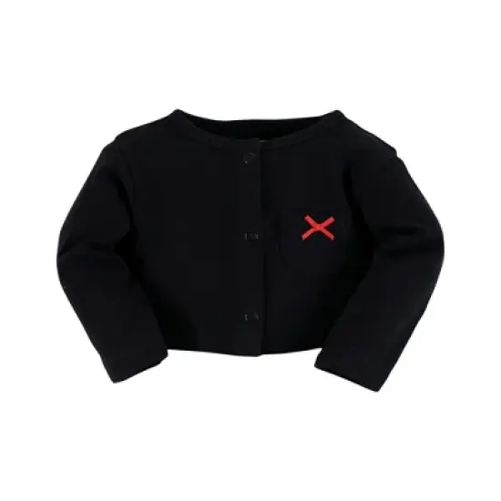 Hudson Baby Baby Girls Cotton Dress and Cardigan Set, Gold Heart Buffalo Plaid image {4}