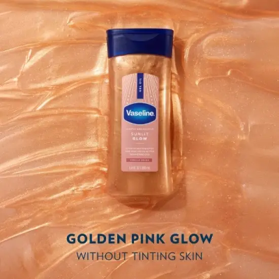 Vaseline Glazed & Glisten Vanilla Cocoa Shimmering Gel Body Oil - Sunlit Glow - 6.8 fl oz image {2}