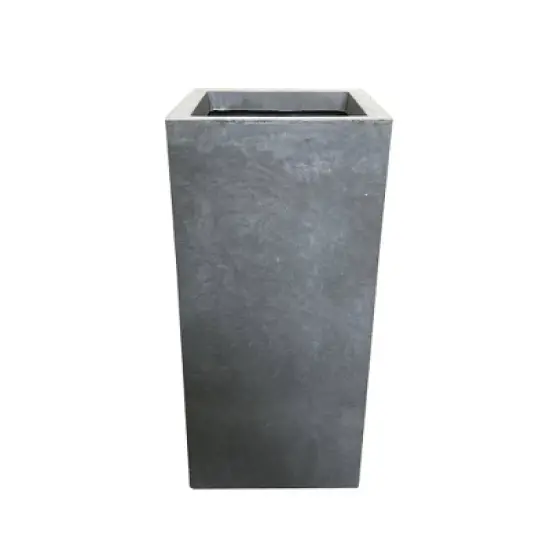 Rosemead Home & Garden, Inc. 11" Wide Kante Elegant Square Concrete/Fiberglass Indoor Outdoor Planter Box Slate Gray image {1}
