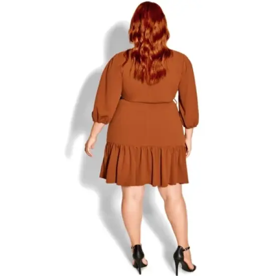 Women's Plus Size Love Me Knot Dress - ginger | CITY CHIC image {1}