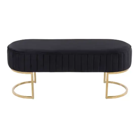 41" Demi Glam Pleated Bench - LumiSource image {4}