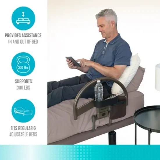 Signature Life Freedom Click Bed Handle for Adjustable Beds, Champagne Gold image {5}