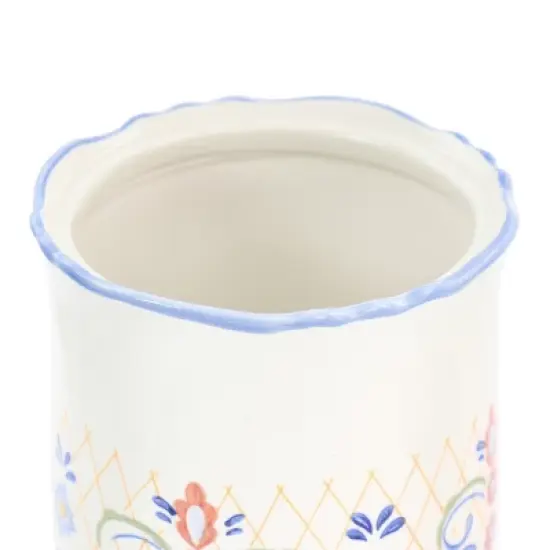 Laurie Gates California Designs Tierra 2.7 Quarts Hand Painted Stoneware Canister with Lid image {7}