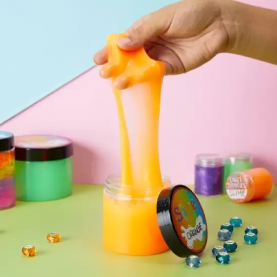 Bright Creations 30 Pack Empty Slime Storage Containers with Lids, Clear Plastic Jars with Labels for Organization, 6 oz image {1}