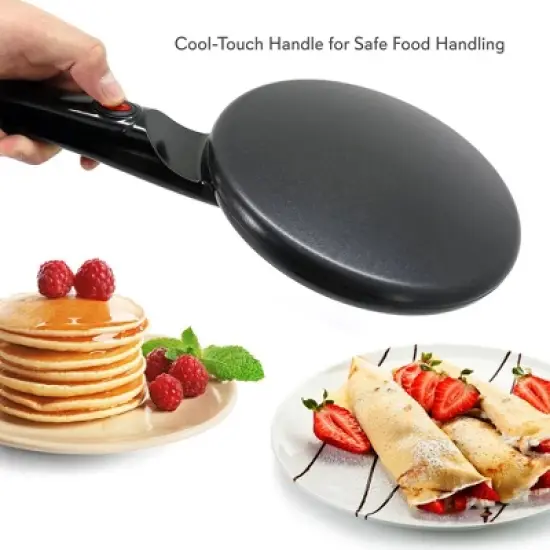 NutriChef Electric Griddle Crepe Maker - Nonstick Pan Cooktop with Automatic Temperature Control & Plug-in Operation for Kitchen & Countertop. image {3}