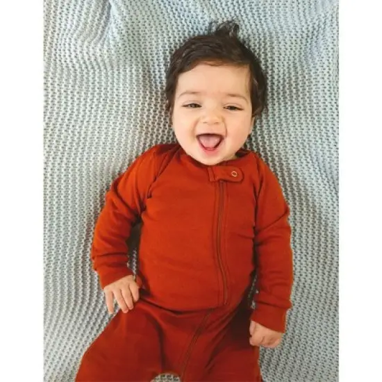 Leveret Toddler Footed Cotton Solid Boho Color Pajama image {1}