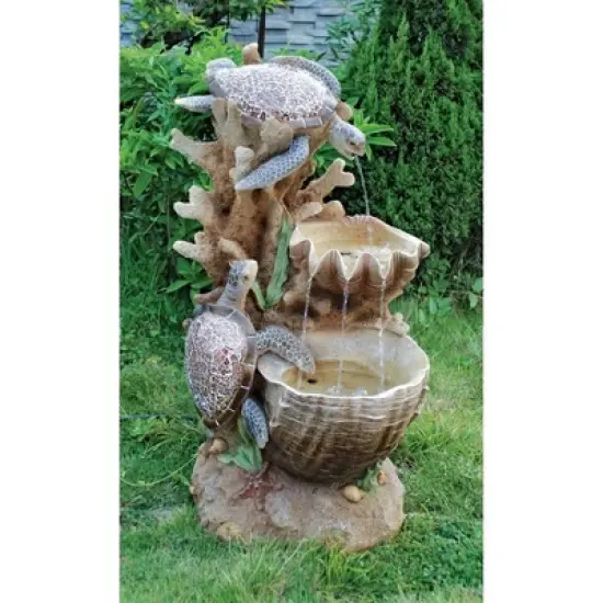 Design Toscano Turtle Cove Cascading Sculptural Fountain - Multicolored image {1}