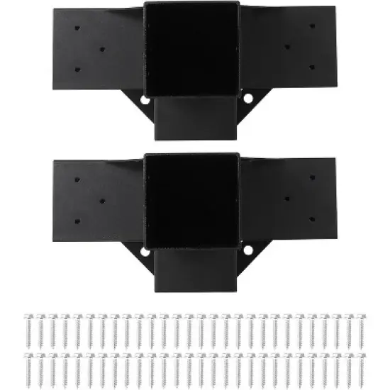 4"x4" Pergola Kit,Heavy-Duty Carbon Steel Gazebo Hardware with 4-Way Brackets,Perfect for Outdoor Patio,Pergola & Cabin Construction image {8}