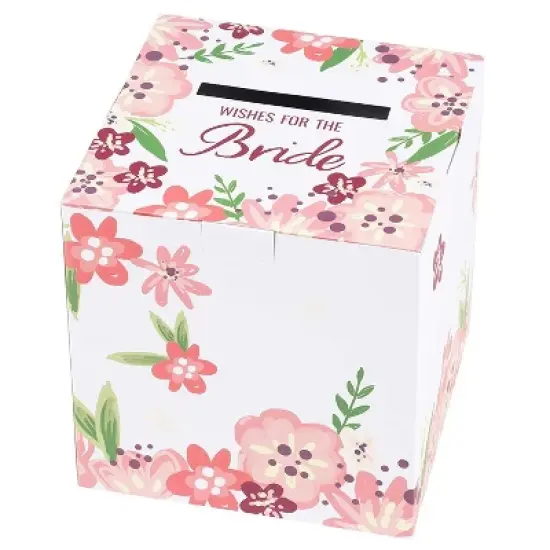 Juvale 50 Pack Advice Cards with Box for Wedding Receptions, Wishes for The Bride, 8 x 8 in image {3}