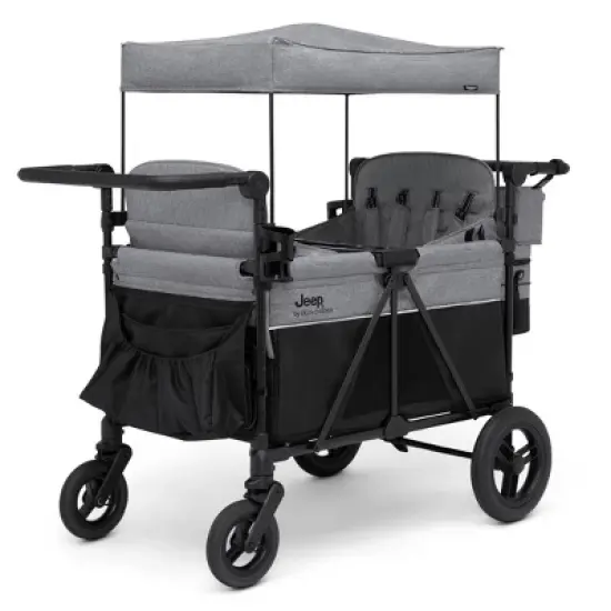 Jeep Wrangler Deluxe 4 Seater Stroller Wagon by Delta Children - Gray image {12}