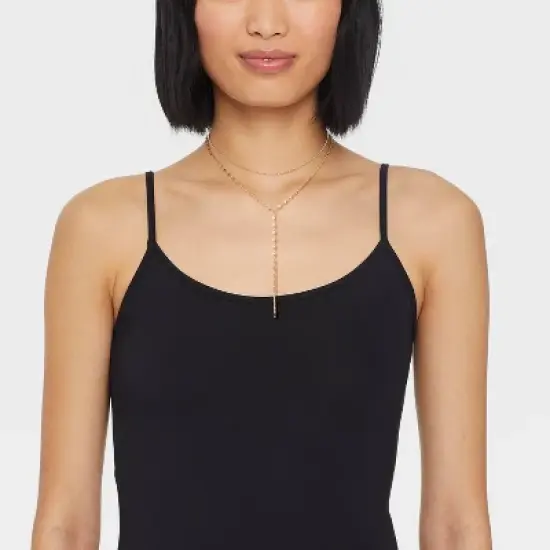 Y-Line Necklace Set 2pc - Universal Thread&trade; Gold image {1}