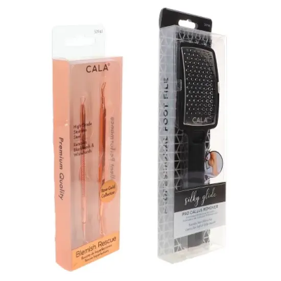CALA Rose Gold Blemish Rescue Kit 2 pc & Silky Glide Pro Callus Remover Black Combo Pack image {5}