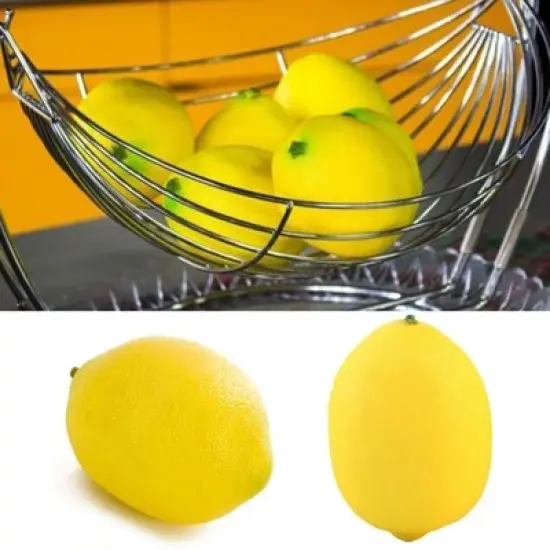 Ready! Set! Go! Link 12 Piece Yellow And Green Lifelike Fake Lemons, Kitchen Pretend Play Food Toys For Kids image {5}