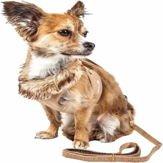 Pet Life Luxe Furracious 2-In-1 Mesh Reversed Adjustable Dog Harness-Leash W/  Collar image {2}