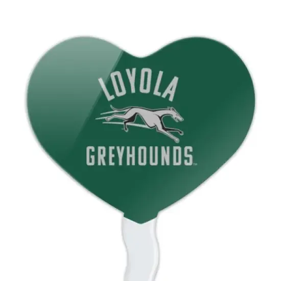 Loyola University Maryland Greyhounds Logo Heart Love Cupcake Picks Toppers Decoration Set of 6 image {1}