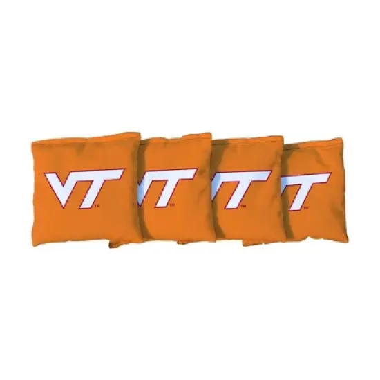 NCAA Virginia Tech Hokies Corn-Filled Cornhole Bags Orange - 4pk image {1}