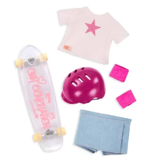Our Generation Ollie Posable 18" Skateboarder Doll & Storybook image {1}