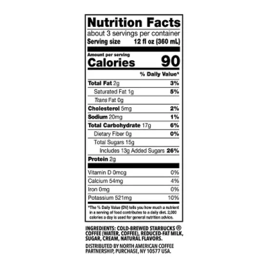 Starbucks Discoveries Vanilla Sweet Cream Cold Brew Coffee - 40 fl oz image {4}