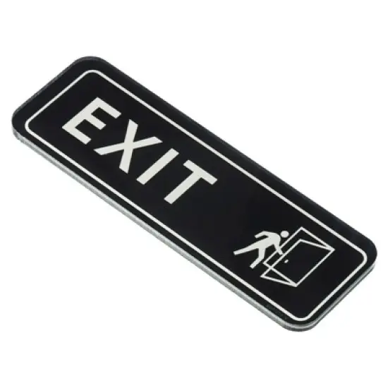 Unique Bargains Acrylic Self-Adhesive Decor Home Business EXIT Sign image {6}