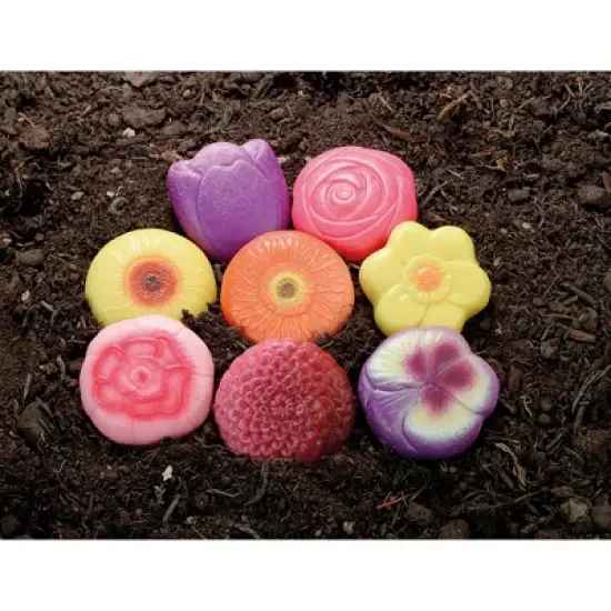 Yellow Door Sensory Play Stones &ndash; Flowers, Set of 8 image {3}