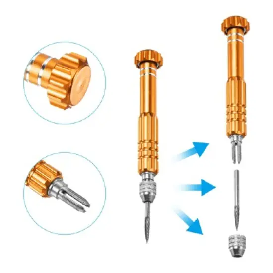 Unique Bargains Stainless Steel Badminton Racket Eyelets Nail Cone Grommet Remover image {3}