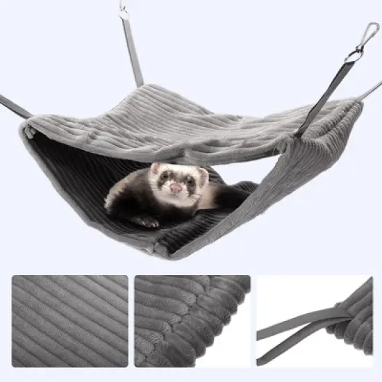 Unique Bargains Ferret Hammock Gray 1 Pc image {2}